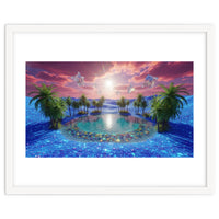 Oasis of Dreams: Surreal Tropical Landscape