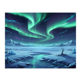 Arctic Glow: Northern Lights Winter Landscape (Print Only) thumbnail
