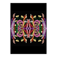 The Butterfly Effect Series 01, Paint Blot Mirror Colorful, Symmetrical Graphic, Eclectic Mandala (Print Only)