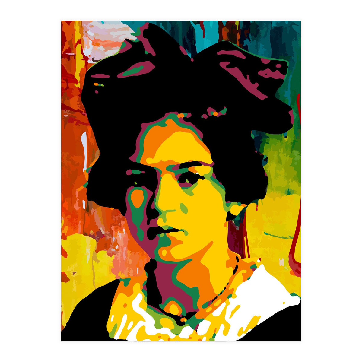 Frida Kahlo Abstract Art (Print Only)