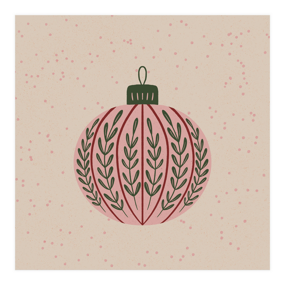 Christmas globe with branches (Print Only)