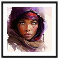 Watercolor Tuareg Woman #6