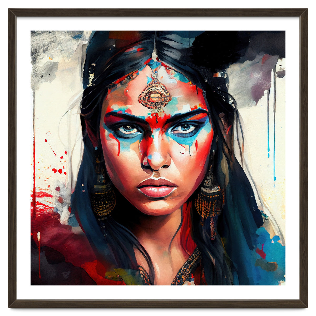 War Paint Hindu Warrior Portrait
