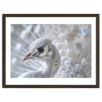 Close-up of a White Peacock