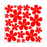 Red Flowers Pattern (Print Only)