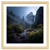 Majestic Misty Mountain Valley with Cascading Waterfall thumbnail