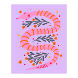 Modern snake - pink and orange (Print Only) thumbnail