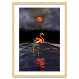 Flamingo and Red Moon thumbnail