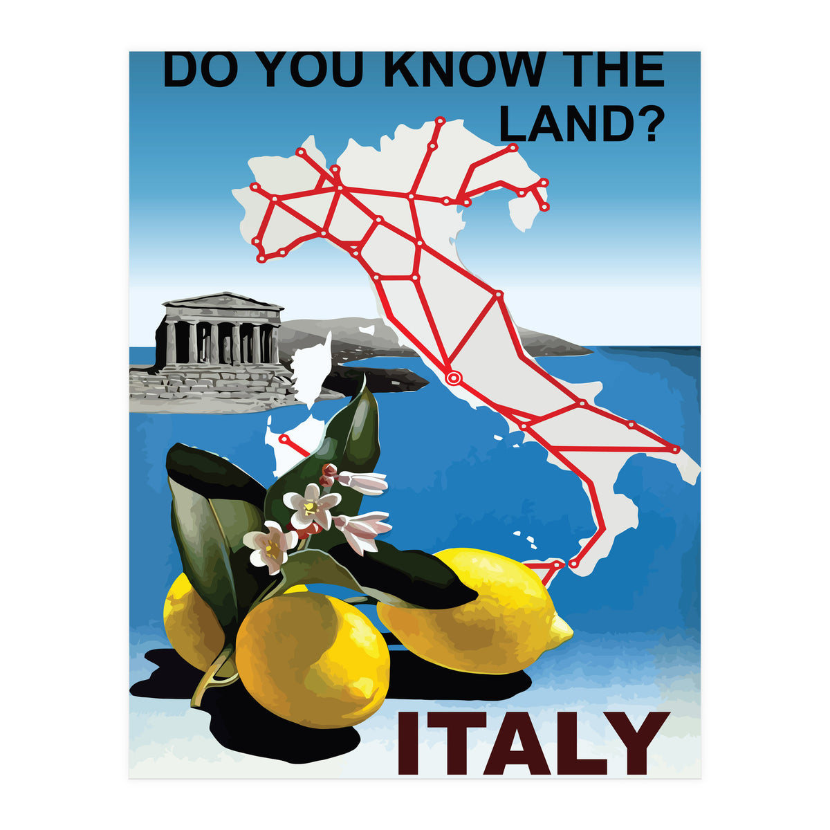 Italy Map (Print Only)