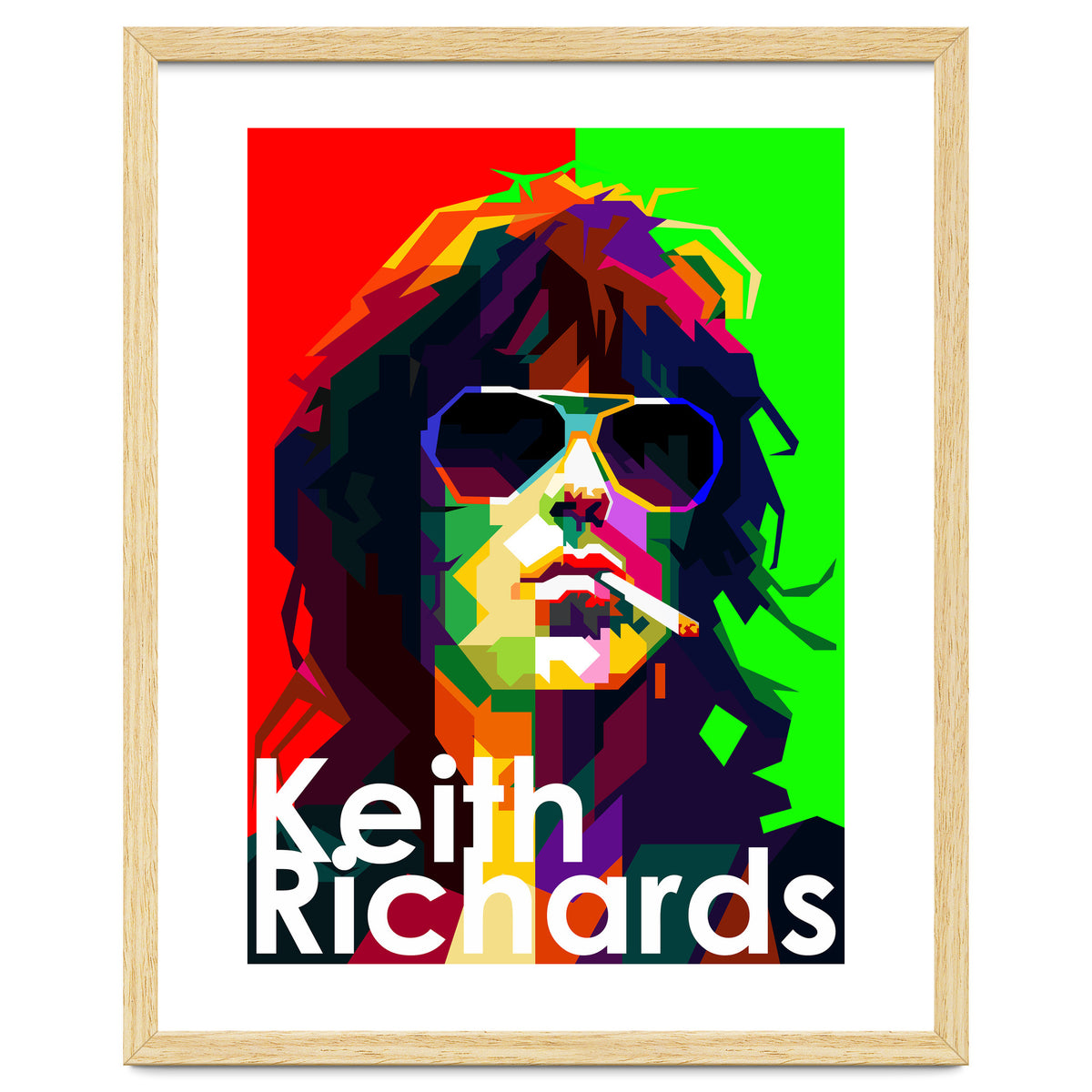 Keith Richards Pop Art WPAP