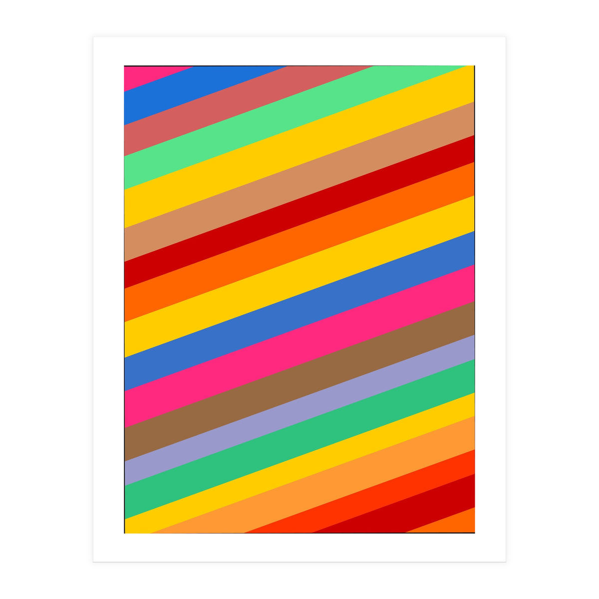 Rainbow Retro Paatern (Print Only)