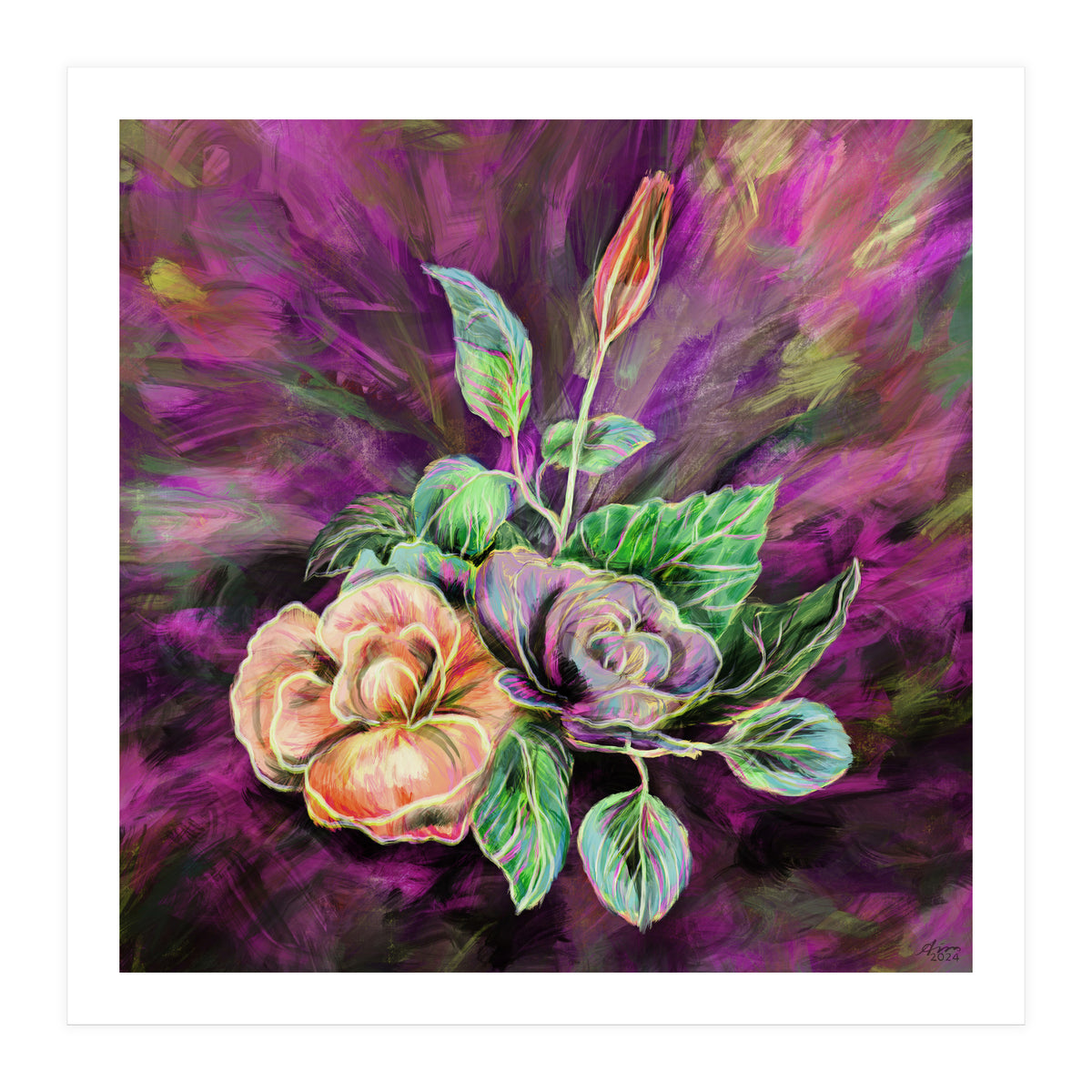 Bloom I (red) (Print Only)