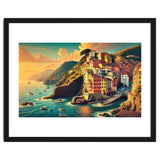 Vintage Cinque Terre Poster, Italy thumbnail