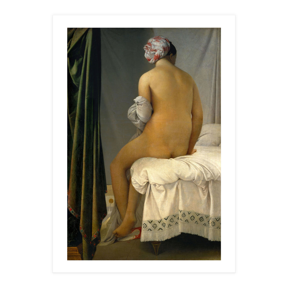 Jean Auguste Dominique Ingres / 'The Valpinçon Bather', 1806, Oil on canvas, 146 × 97,5 cm, RF 259. (Print Only)