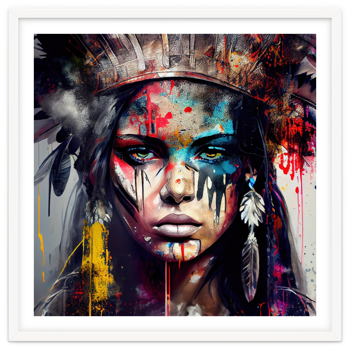 Powerful American Native Warrior Woman #5