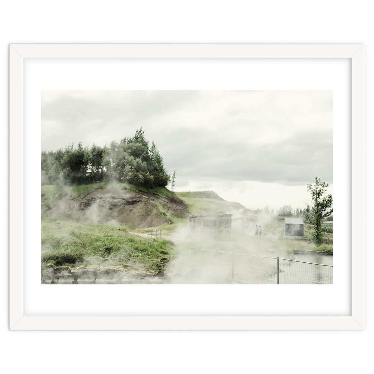 A natural hot spring landscape where steam rises - Iceland