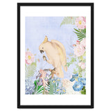 White Cockatoo In Flower Jungle thumbnail