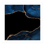 Navy & Gold Agate Texture 04  (Print Only) thumbnail