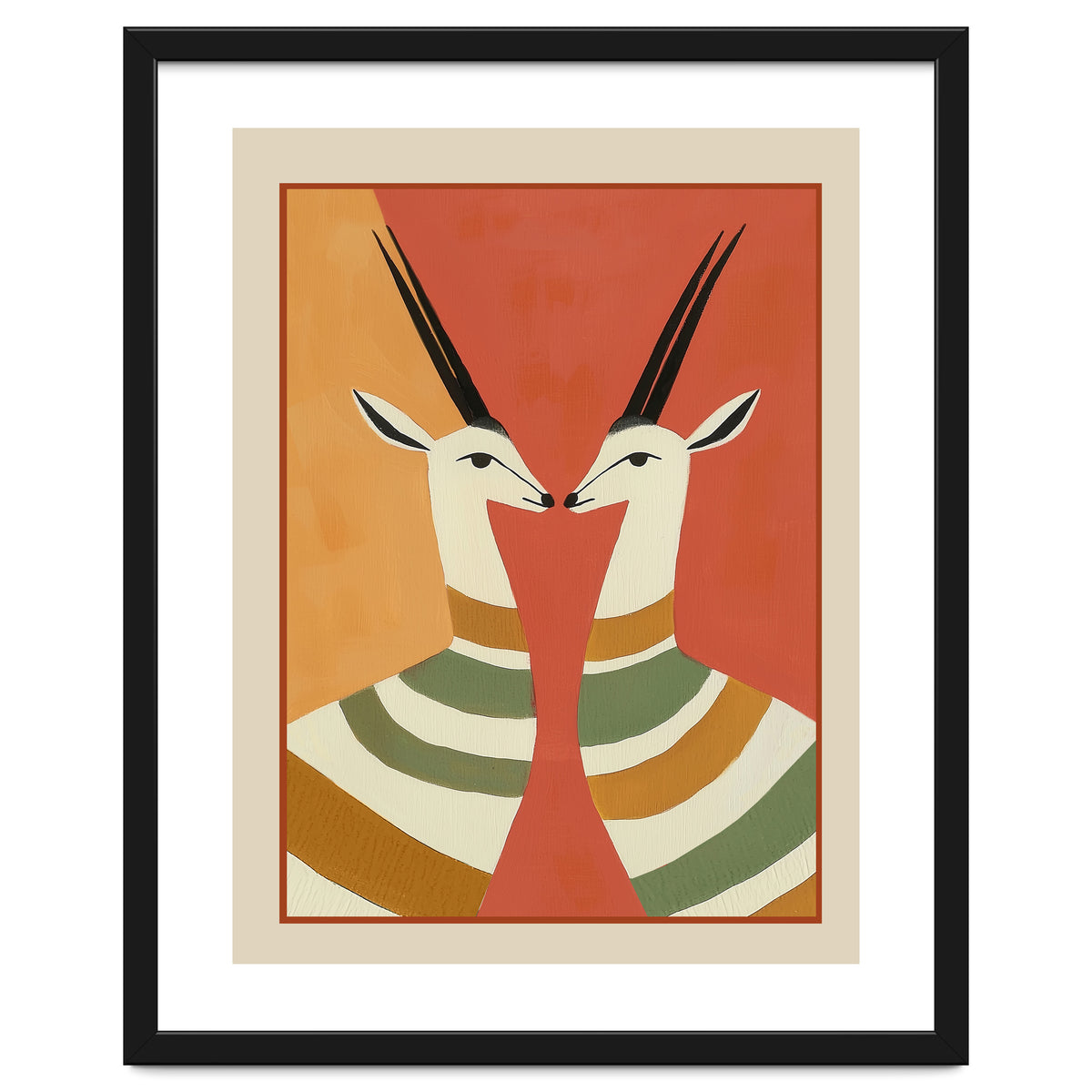 Two Gazelles In Stillness