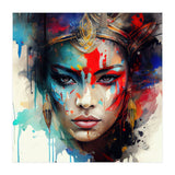 Crowned Mask Asian Warrior Portrait (Print Only) thumbnail