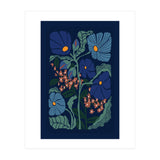 Klimt Flower Dark Blue (Print Only) thumbnail