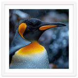 Close Up Of King Penguin In The Rain thumbnail