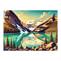 Vintage Lake Louise Banff Poster, Canada (Print Only)