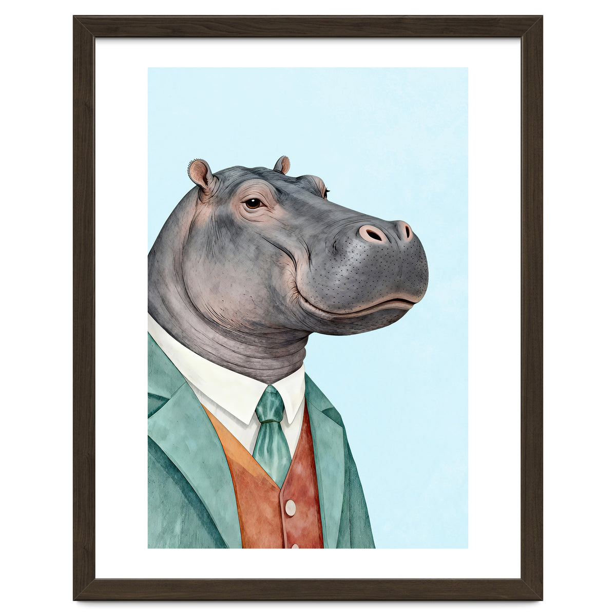 Hippopotamus in Suit