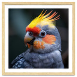 Cockatiel Parrot With Yellow Crest And Orange Cheeks thumbnail