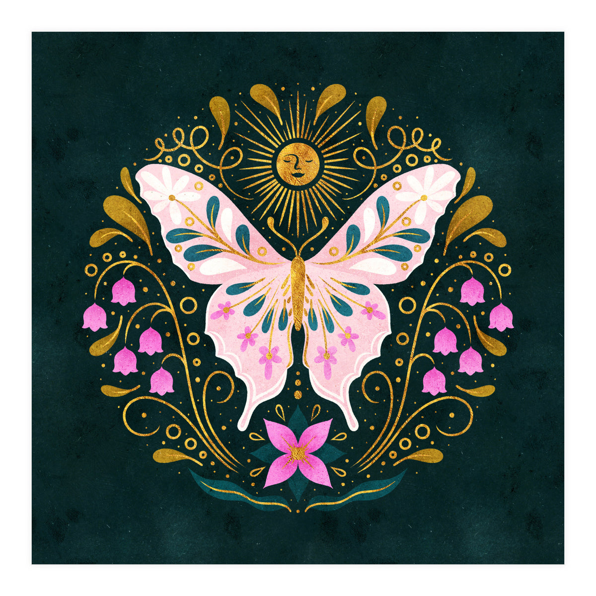 Butterfly And Sun (Print Only)