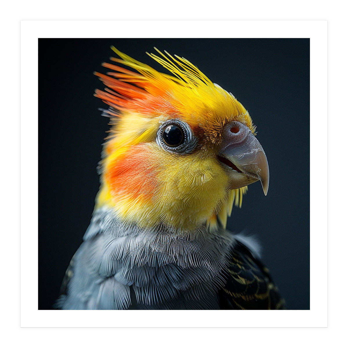 Cockatiel Parrot Bird Head (Print Only)