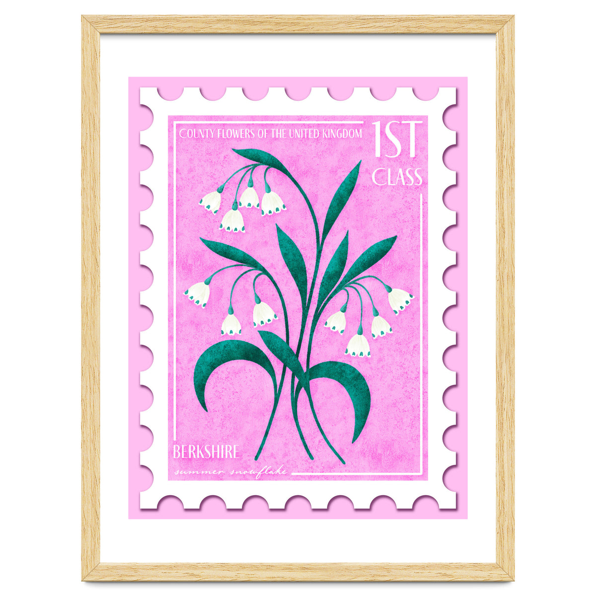 Berkshire Summer Snowflake Postage Stamp