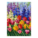 Vibrant Summer Tulip Garden Oil Painting (Print Only) thumbnail