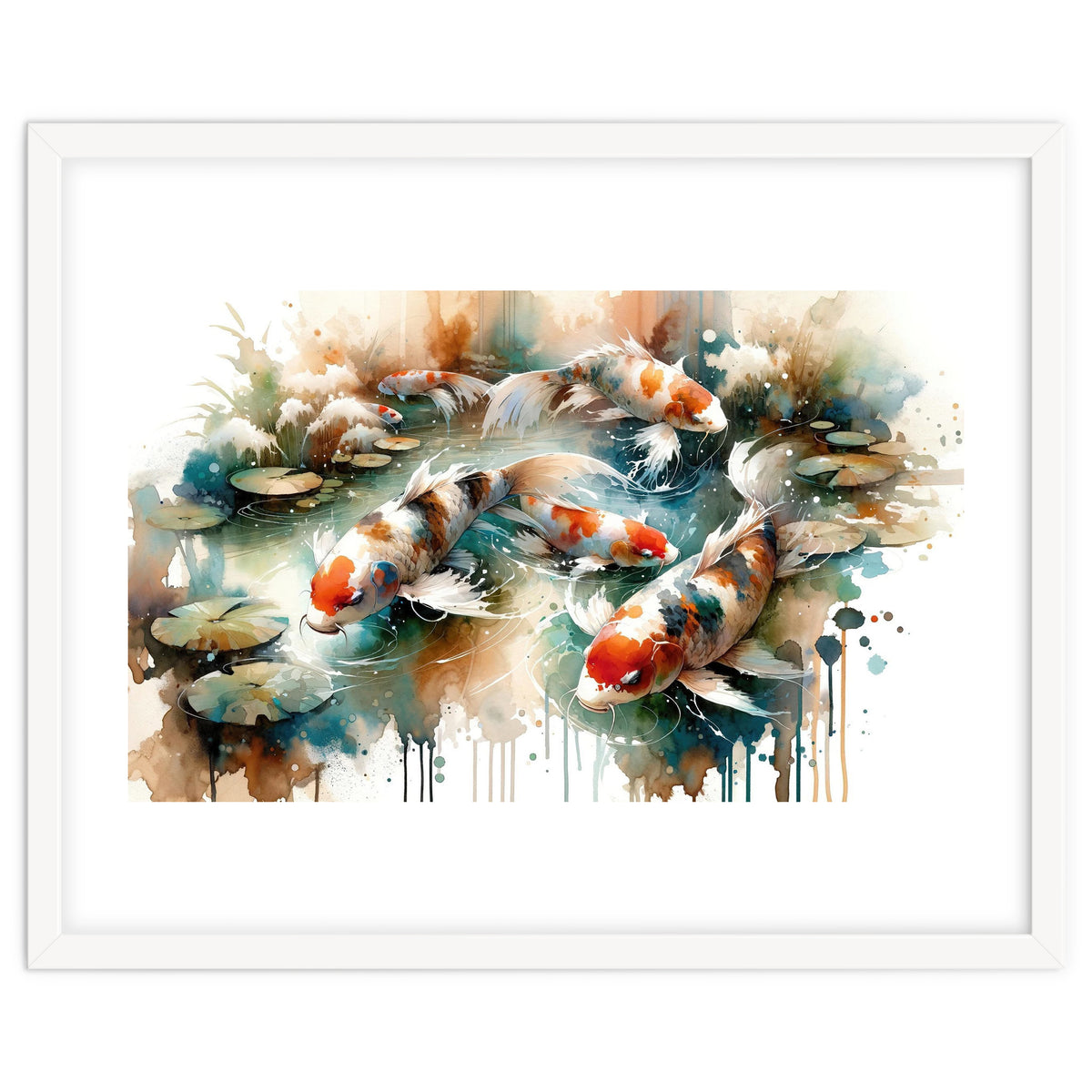 Colorful Koi Fish In Pond