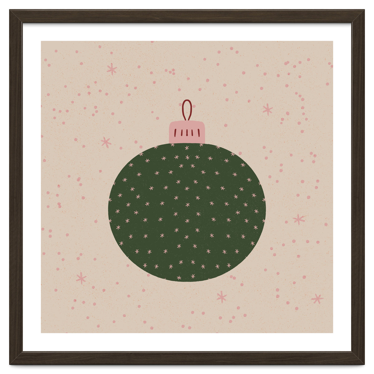 Christmas globe with snowflakes