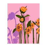 Golden Sunflowers Inside, Botanical Nature Floral Plants Painting, Blush Meadow Blossom Spring, Summer Bohemian Eclectic Positivity (Print Only) thumbnail