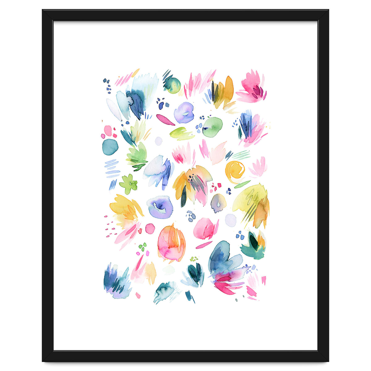 Abstract Watercolor Summer Flowers I