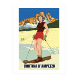 Ski Girl at Cortina D'Ampezzo, Italy (Print Only) thumbnail