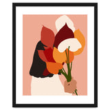 The Comfort Zone, Pastel Bohemian Woman, Floral Self Care Self Love Positivity Growth, Eclectic Boho Concept thumbnail