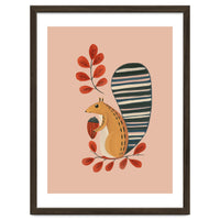 Squirrel In A Pink Autumn