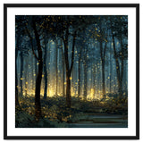 Enchanted Midnight Forest with Glowing Fireflies thumbnail
