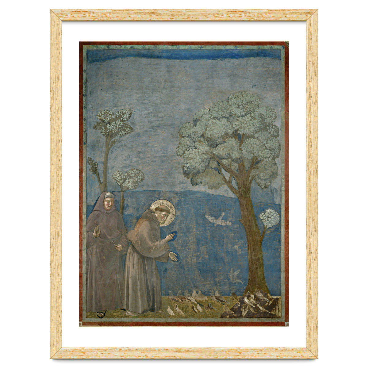 Saint Francis of Assisi preaching to the birds. Giotto. GIOTTO DE BONDONE (1266-1337).