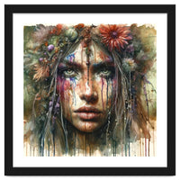 Wild Bloom Druid Woman Portrait