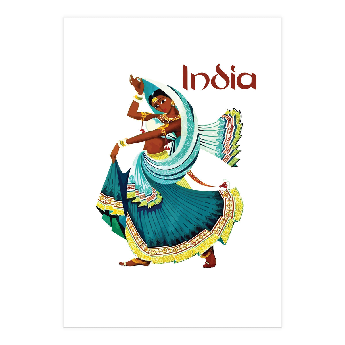 India Dancing Girl (Print Only)
