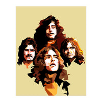 Retro Led Zeppelin Rock Blues Music (Print Only)