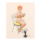 Beautiful Chubby Girl Enjoys In Ice Cream (Print Only) thumbnail