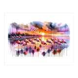 Flamingo Sunset On The Coast (Print Only) thumbnail