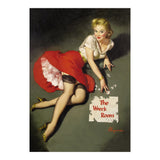 Pinup Sexy Girl Posing In Red Dress (Print Only) thumbnail