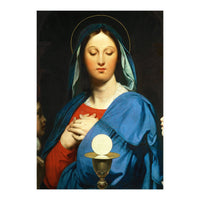 Jean Auguste Dominique Ingres / 'The Virgin Mary Prays to the Host', 1866. (Print Only)