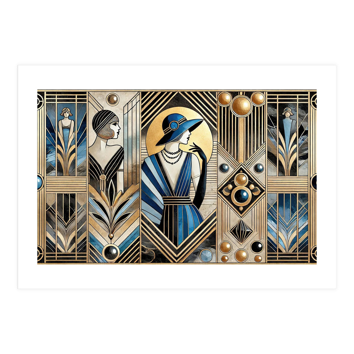 Jazz Age Sophistication In Art Deco (Print Only)